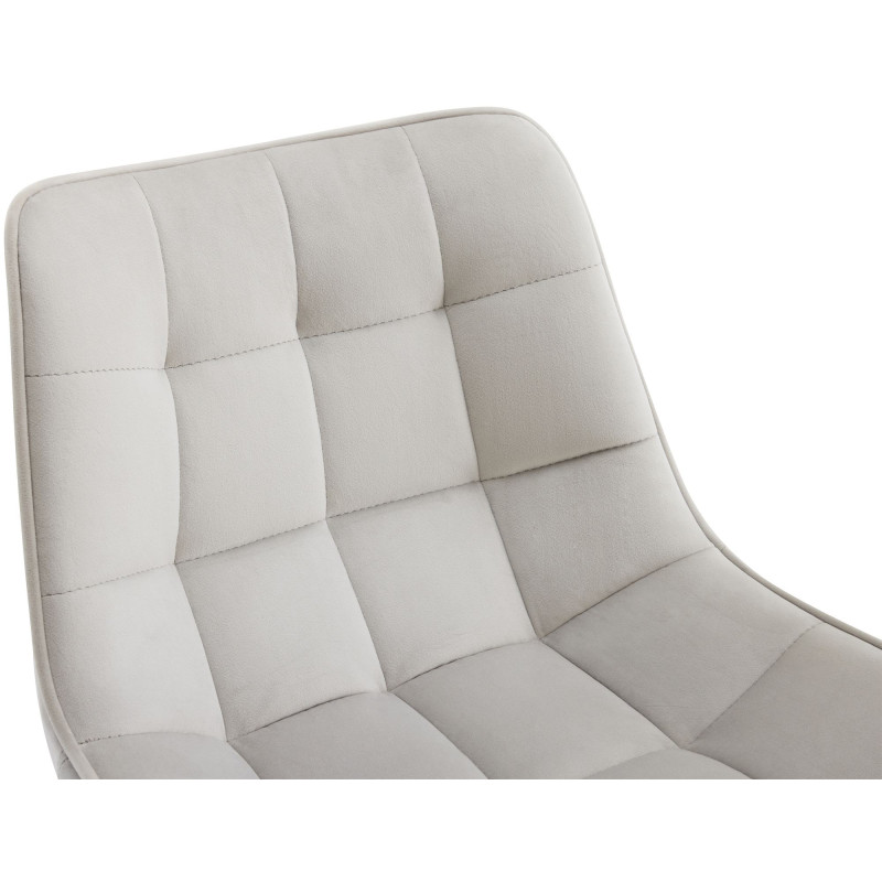 Ensemble de 2 tabourets de bar Dartford en velours gris