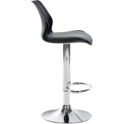 Lot de 2 tabourets de bar Gilbert, en plastique noir