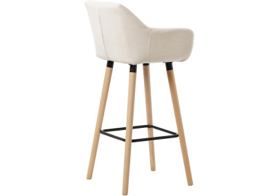 Set di 2 sgabelli da bar Grant, tessuto, beige