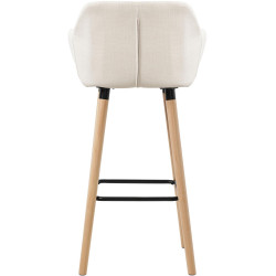 Set di 2 sgabelli da bar Grant, tessuto, beige