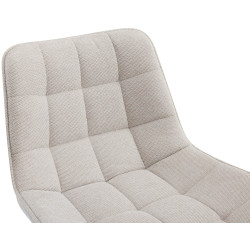 Banqueta de bar Dartford, em tecido, cor creme.