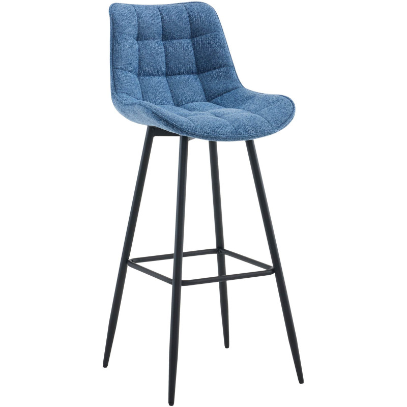 Sgabello da bar Dartford, tessuto blu