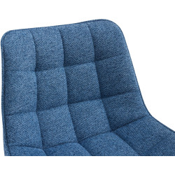 Tabouret de bar Dartford, tissu bleu