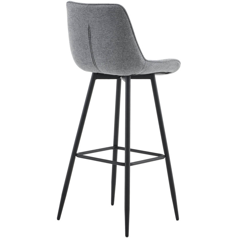 Tabouret de bar Dartford, tissu gris