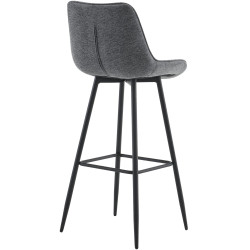 Tabouret de bar en tissu Dartford gris foncé