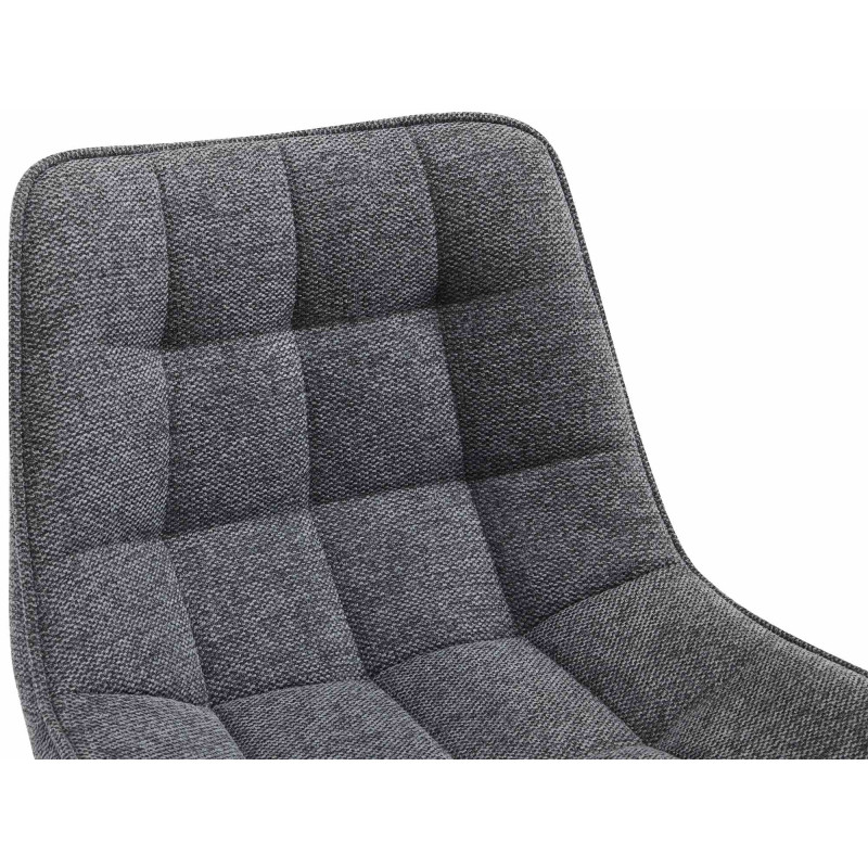 Sgabello da bar Dartford, tessuto grigio scuro