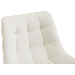 Tabouret de bar Dartford en velours, crème