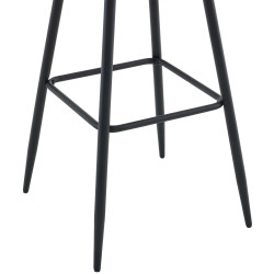 Tabouret de bar en velours Dartford gris