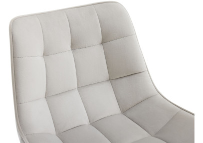 taburete de bar Dartford de terciopelo gris