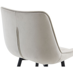 Sgabello da bar Dartford in velluto grigio