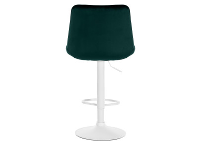 Set di 2 sgabelli da bar Toni, velluto, bianco/verde