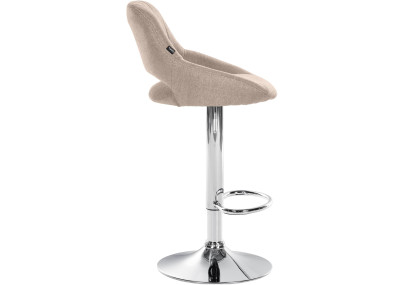 Ensemble de 2 tabourets de bar Milet en tissu C taupe