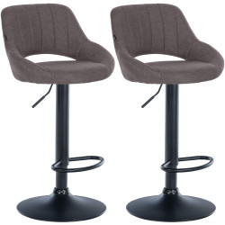 Set di 2 sgabelli da bar in tessuto Milet B grigio scuro
