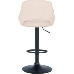 Ensemble de 2 tabourets de bar Milet en tissu crème B