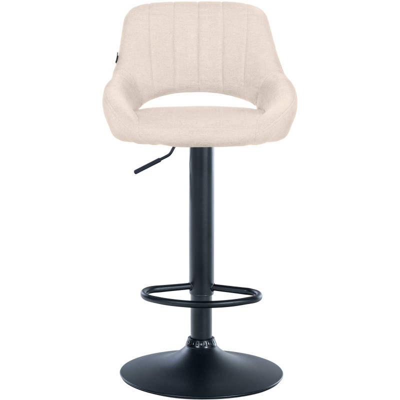 Ensemble de 2 tabourets de bar Milet en tissu B crème