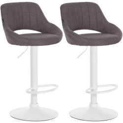 Set di 2 sgabelli da bar in tessuto Milet W grigio scuro