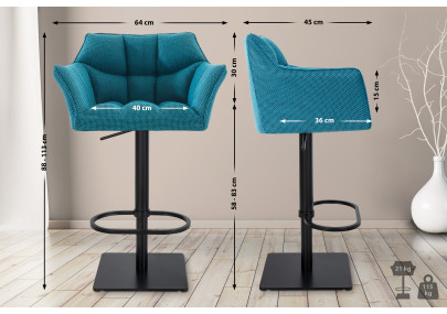 Barhocker Damaso B Stoff