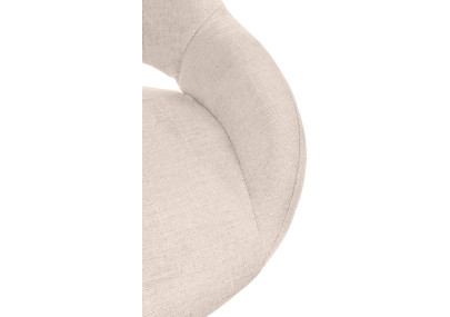 Conjunto de 2 banquetas de bar Milet em tecido creme