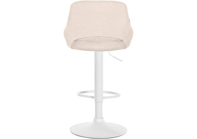 Set di 2 sgabelli da bar in tessuto Milet W crema