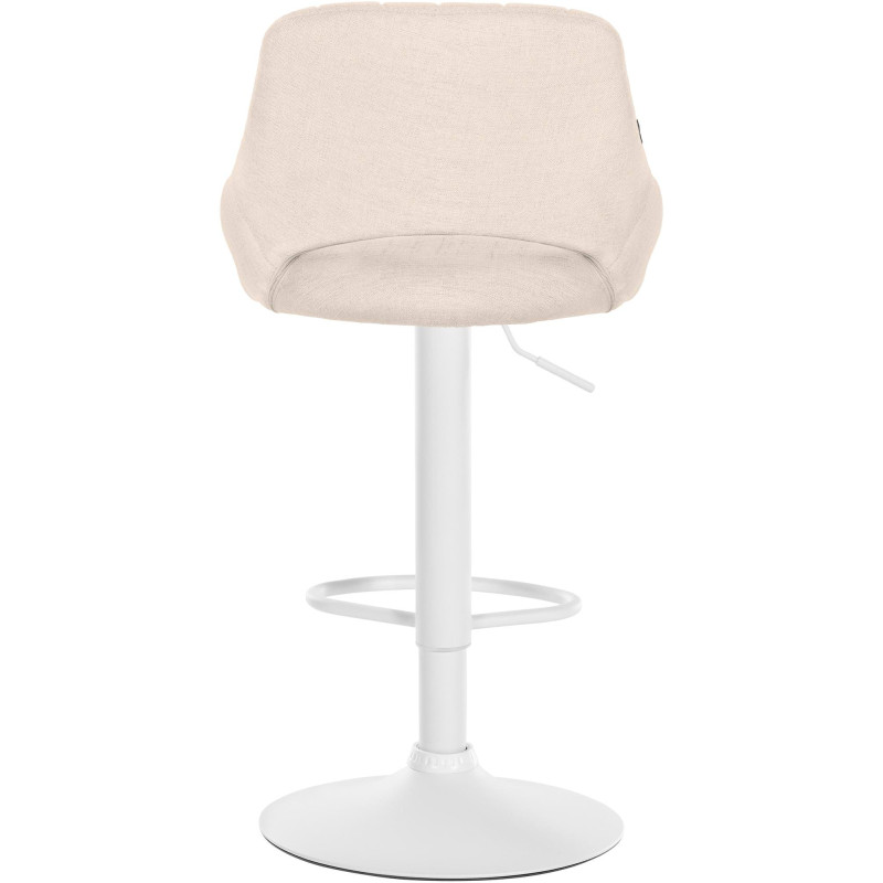 Ensemble de 2 tabourets de bar Milet en tissu W crème