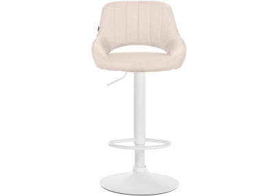 Conjunto de 2 banquetas de bar Milet em tecido creme