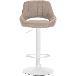 Conjunto de 2 banquetas de bar Milet em tecido W taupe