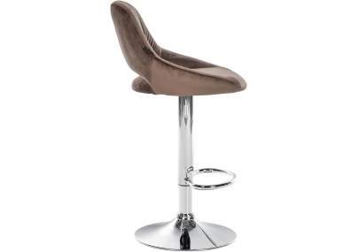 Set di 2 sgabelli da bar in velluto Milet, marrone