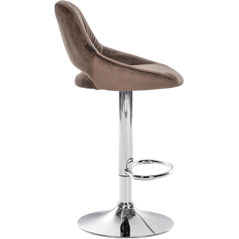 Set di 2 sgabelli da bar in velluto Milet, marrone