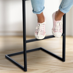 Tabouret de bar Hopewell, tissu B, gris foncé