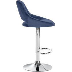 Set di 2 sgabelli da bar in velluto Milet, blu