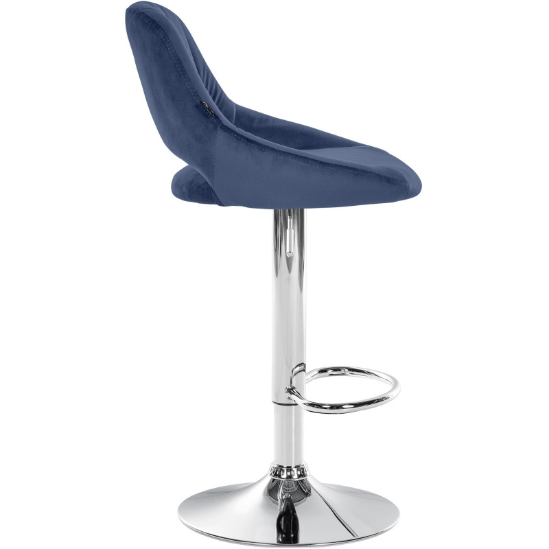 Ensemble de 2 tabourets de bar Milet en velours C bleu
