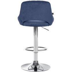 Juego de 2 taburetes de bar Milet de terciopelo, azules