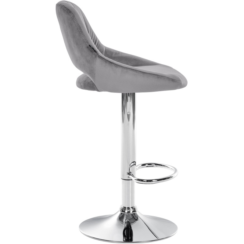 Ensemble de 2 tabourets de bar Milet en velours C gris foncé