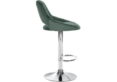 Ensemble de 2 tabourets de bar Milet en velours C vert