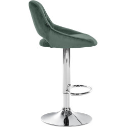 Set di 2 sgabelli da bar Milet velluto C verde