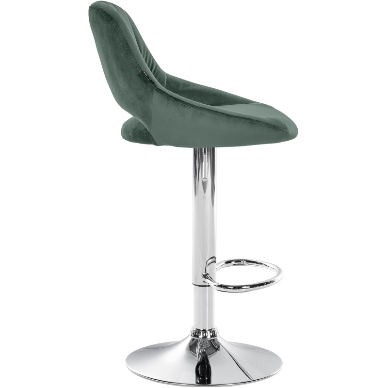 Set di 2 sgabelli da bar Milet velluto C verde