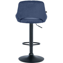 Set di 2 sgabelli da bar in velluto Milet, blu