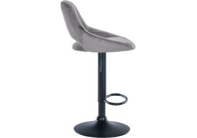 Set di 2 sgabelli da bar Milet velluto B grigio scuro