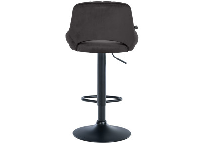 Conjunto de 2 banquetas de bar Milet em veludo preto.