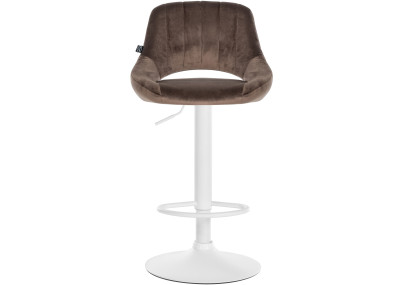 Ensemble de 2 tabourets de bar Milet en velours W brun