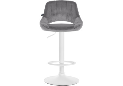 Ensemble de 2 tabourets de bar Milet en velours gris foncé