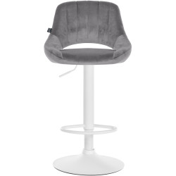 Ensemble de 2 tabourets de bar Milet en velours W gris foncé