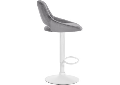 Ensemble de 2 tabourets de bar Milet en velours gris foncé