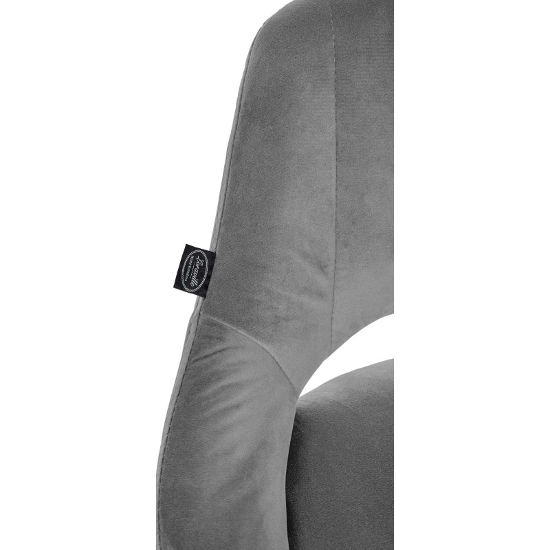 Ensemble de 2 tabourets de bar Milet en velours gris foncé