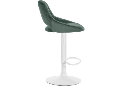 Juego de 2 taburetes de bar Milet de terciopelo verde
