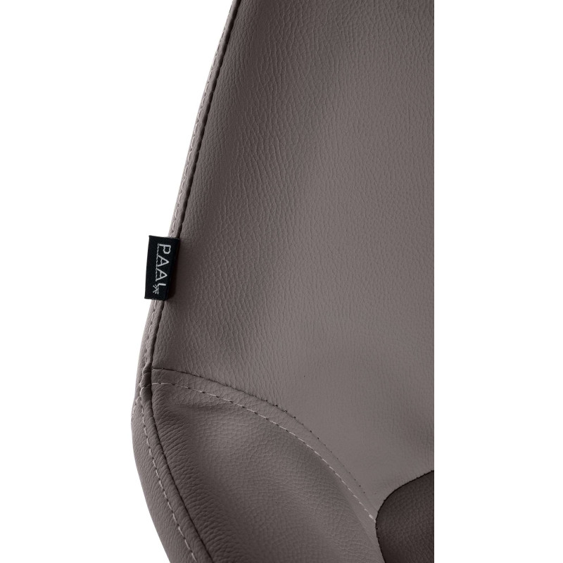 Taburete de bar Braga Gold, piel sintética marrón