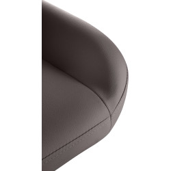 Taburete de bar Braga Gold, piel sintética marrón