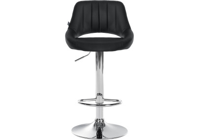 Ensemble de 2 tabourets de bar Milet en similicuir noir