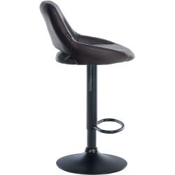 Ensemble de 2 tabourets de bar Milet, similicuir, B brun