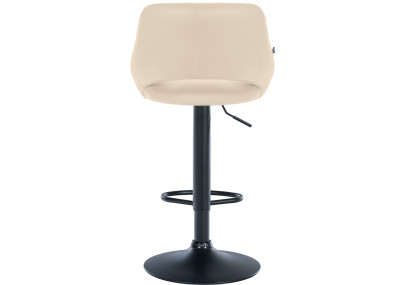 Lot de 2 tabourets de bar Milet, similicuir, crème